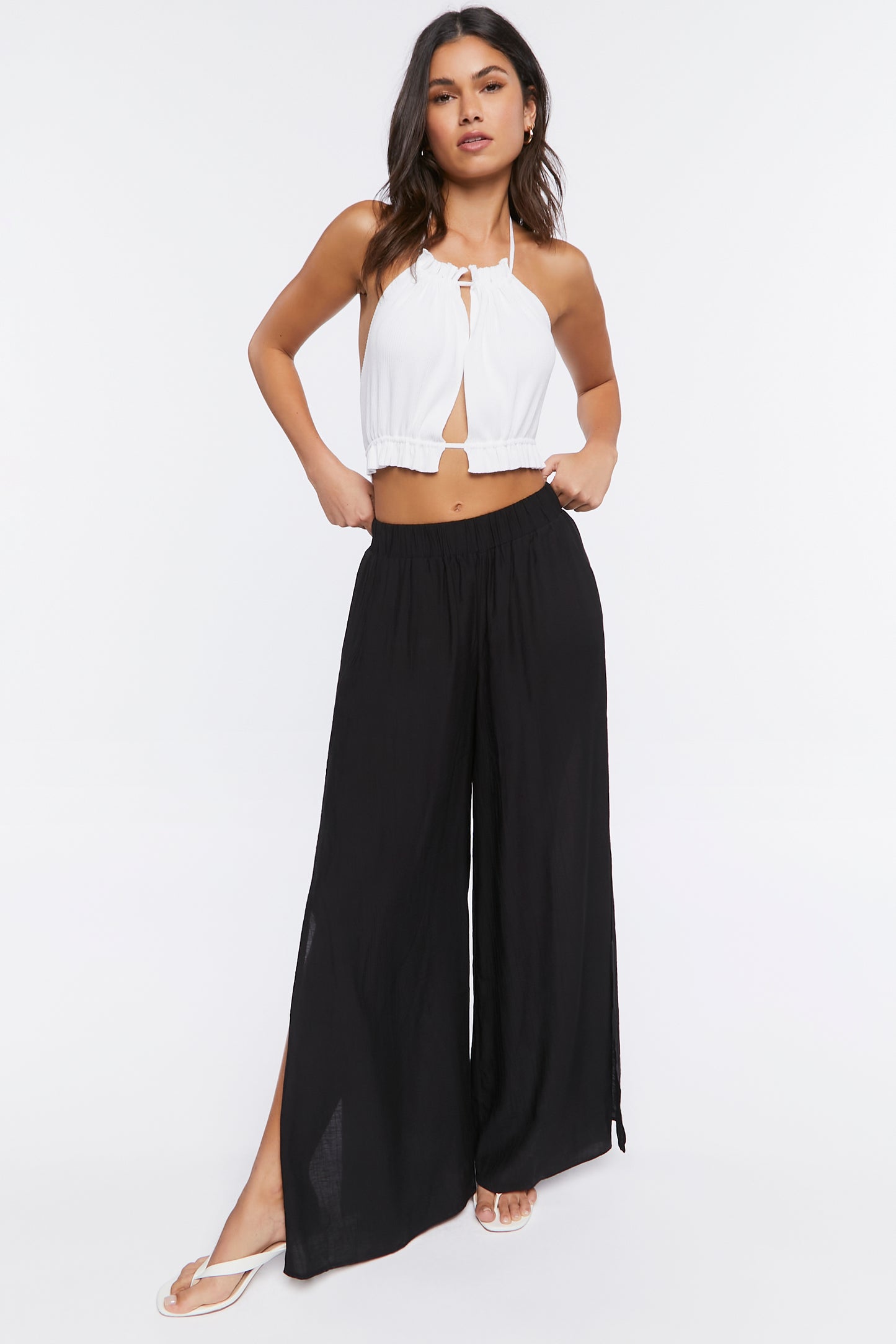 PANTALONA WIDE-LEG CON ABERTURA