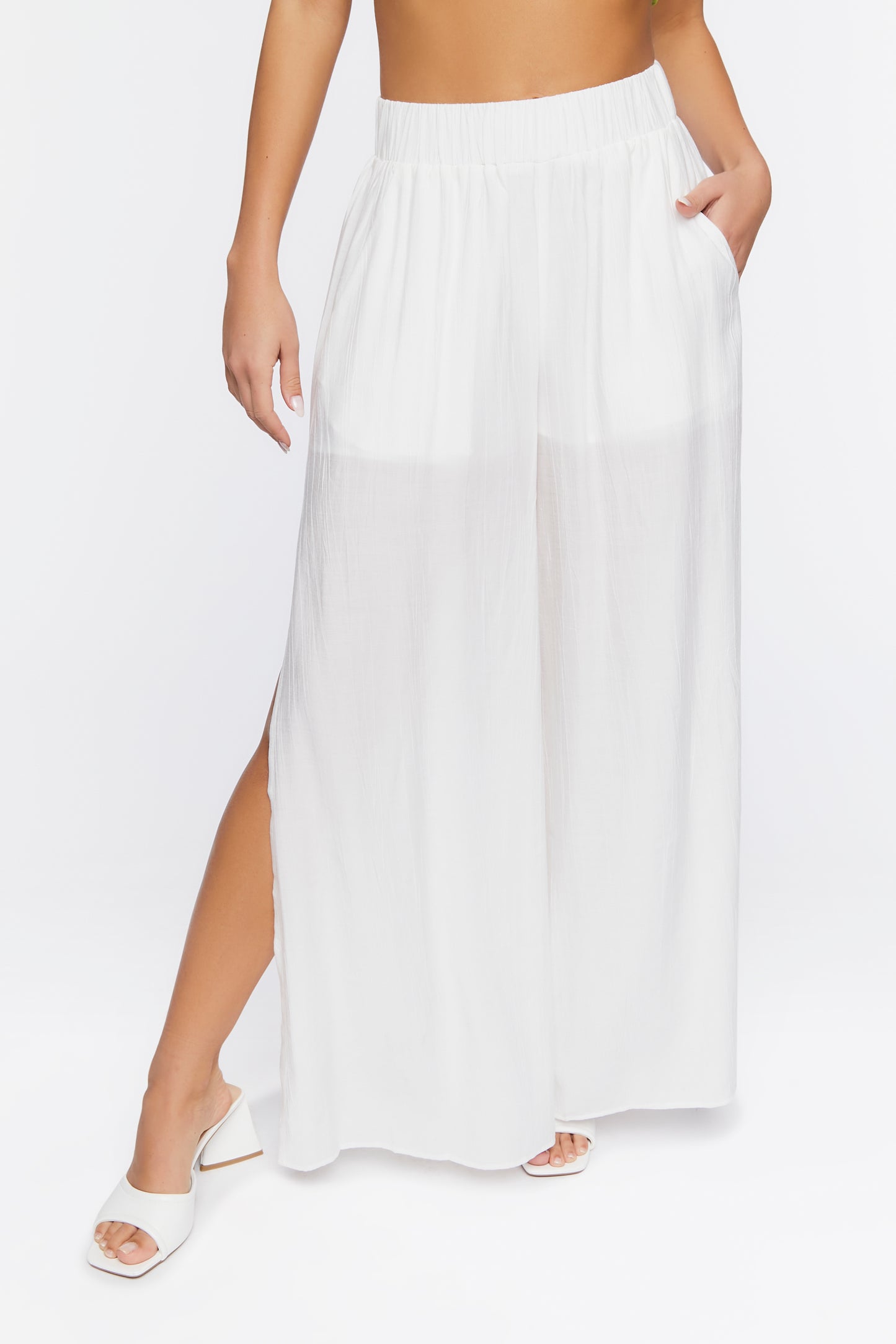 PANTALONA WIDE-LEG CON ABERTURA
