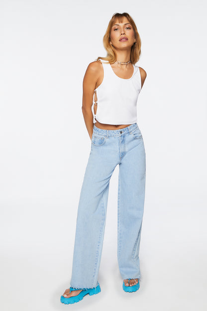 PANTALON DE TIRO ALTO  WIDE-LEG