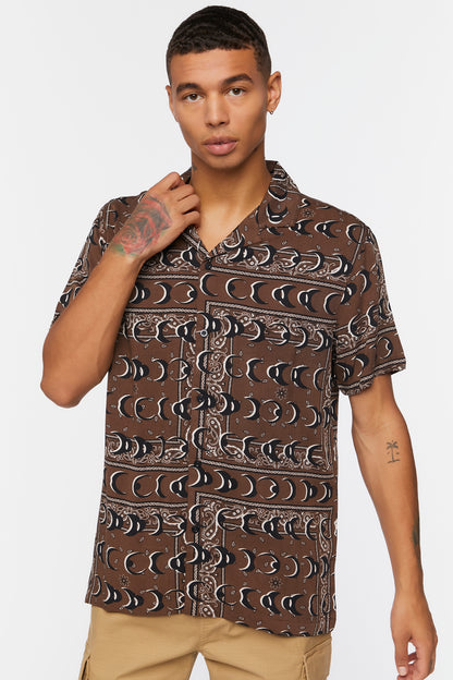 CAMISA CON ESTAMPADO DE LUNAS