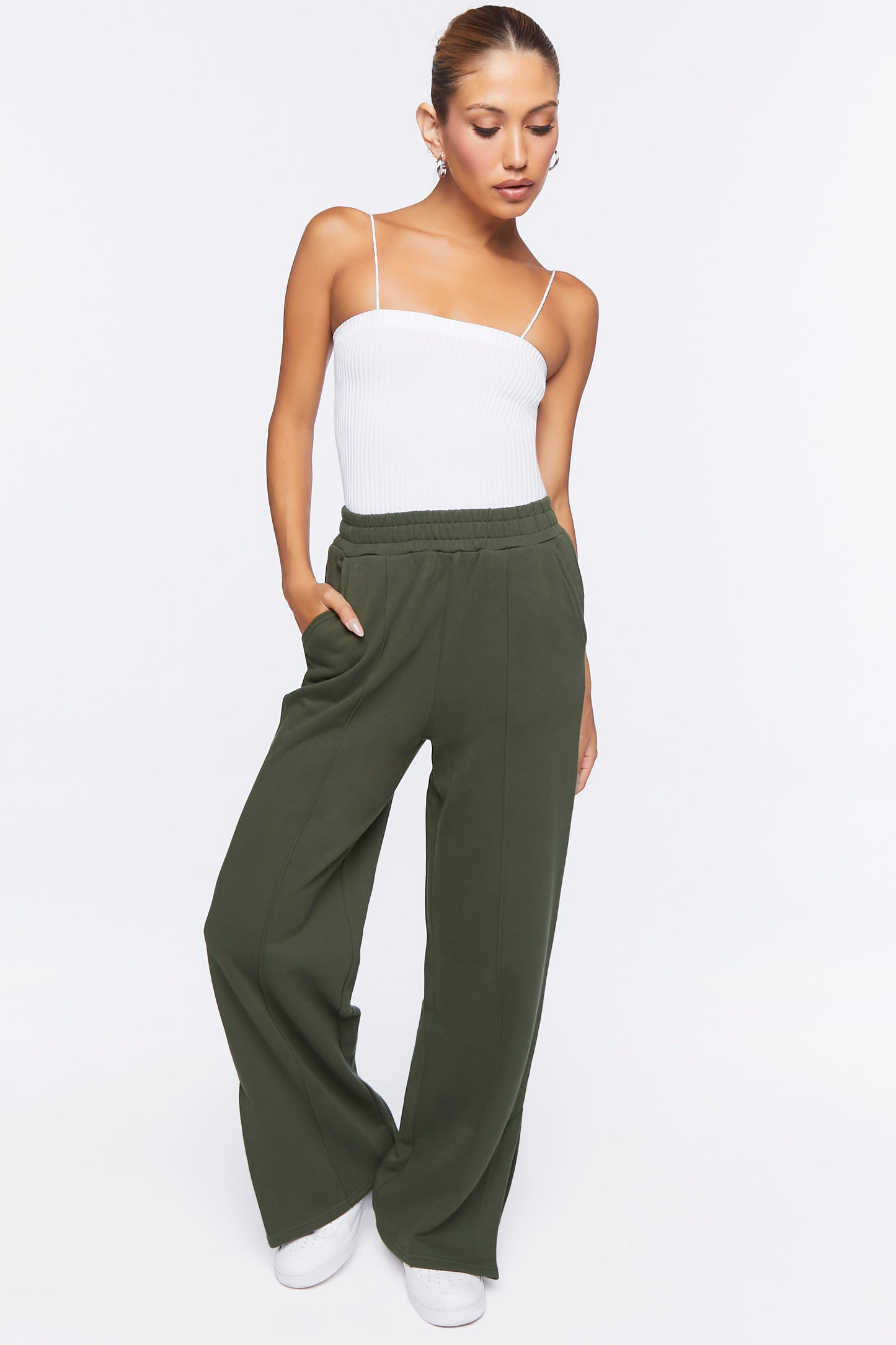 PANTALON DE ALGODÓN CON FRISA
