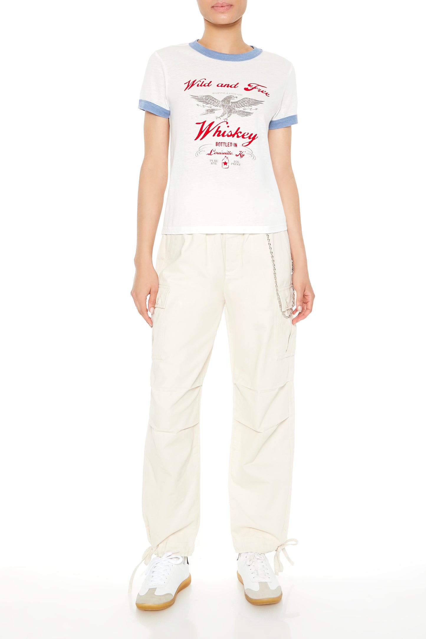 PANTALON CARGO CON DETALLE DE CADENA