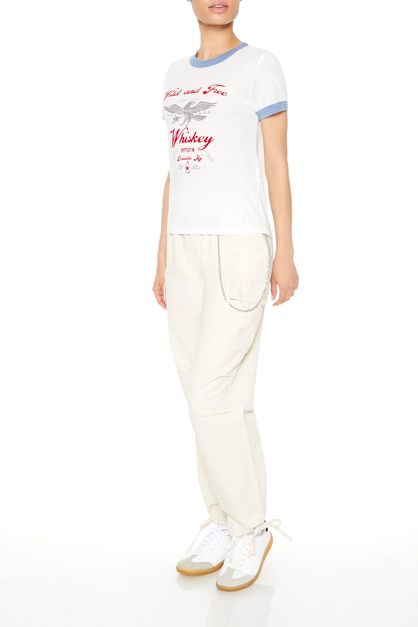 PANTALON CARGO CON DETALLE DE CADENA