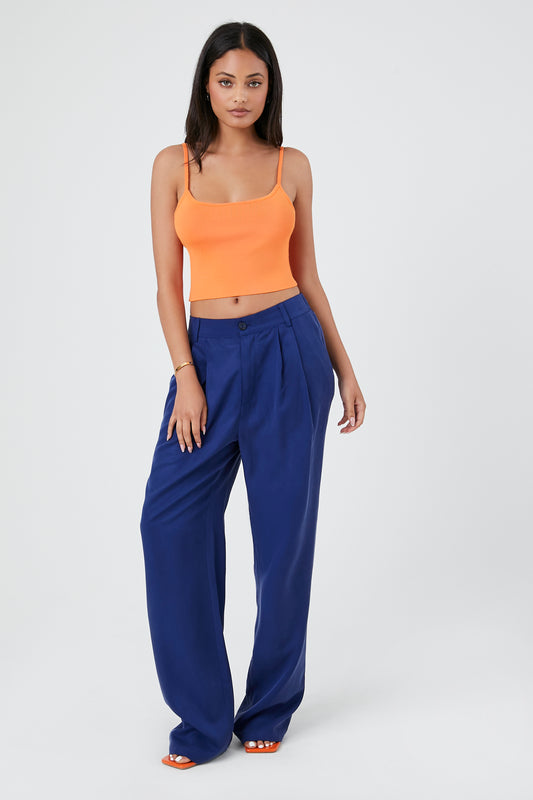 PANTALON DE VESTIR DE CORTE RECTO CON PINZAS