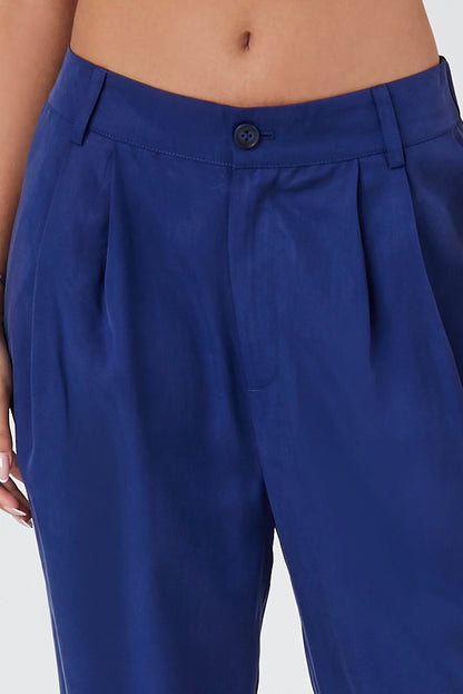 PANTALON DE VESTIR DE CORTE RECTO CON PINZAS