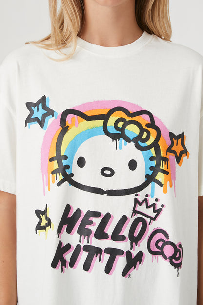 POLERA DE ALGODÓN OVERSIZED LOGO "HELLO KITTY"