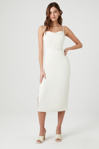 VESTIDO MIDI CON ABERTURA EN LA PIERNA