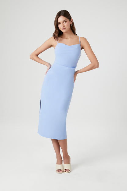 VESTIDO MIDI CON ABERTURA EN LA PIERNA