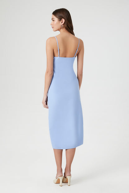 VESTIDO MIDI CON ABERTURA EN LA PIERNA