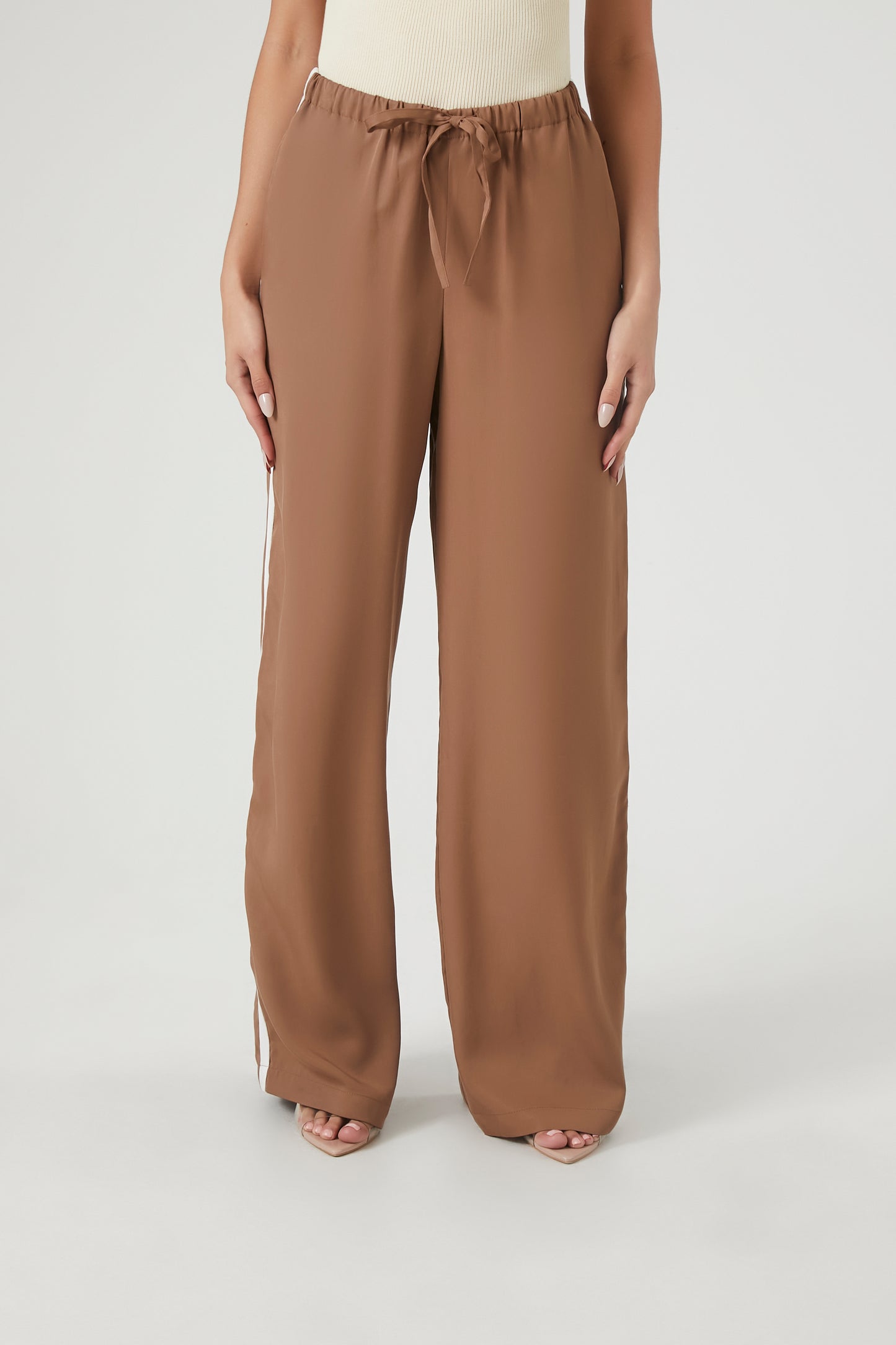 PANTALON WID-LEG CON FRANJA LATERAL