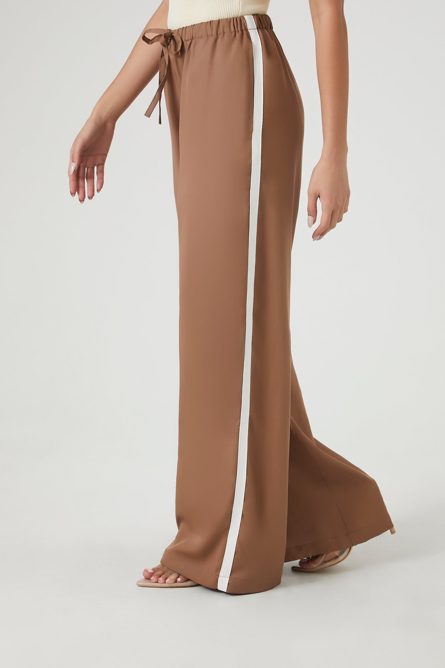 PANTALON WID-LEG CON FRANJA LATERAL