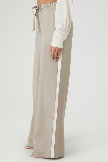 PANTALON WID-LEG CON FRANJA LATERAL