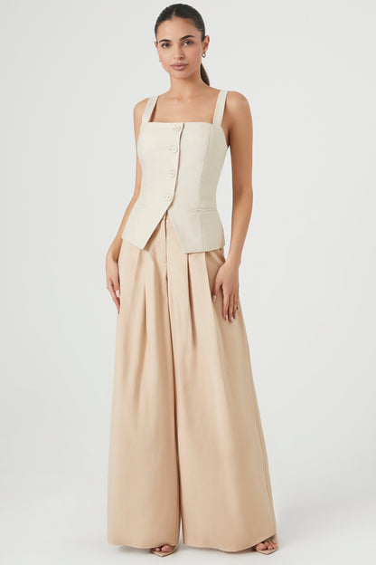 PANTALONA WIDE-LEG CON PINZAS