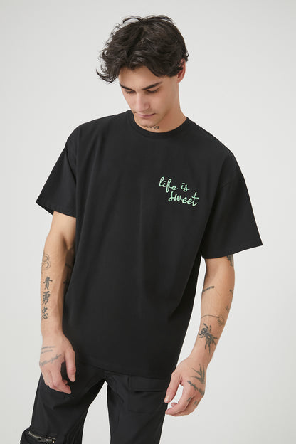 POLERA LOGO "LIFE IS SWEET"