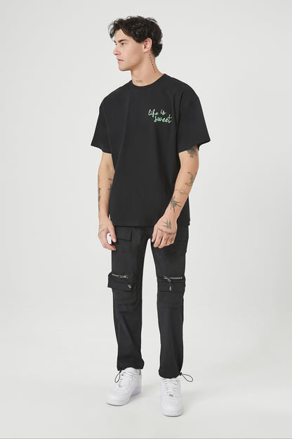 POLERA LOGO "LIFE IS SWEET"