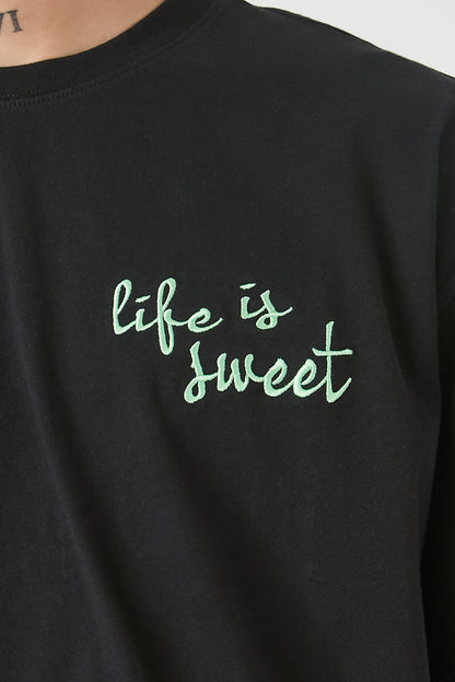 POLERA LOGO "LIFE IS SWEET"