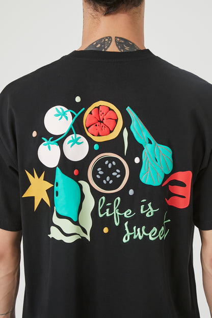 POLERA LOGO "LIFE IS SWEET"