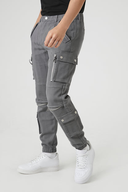 PANTALON CARGO CON ELÁSTICO EN LA CINTURA