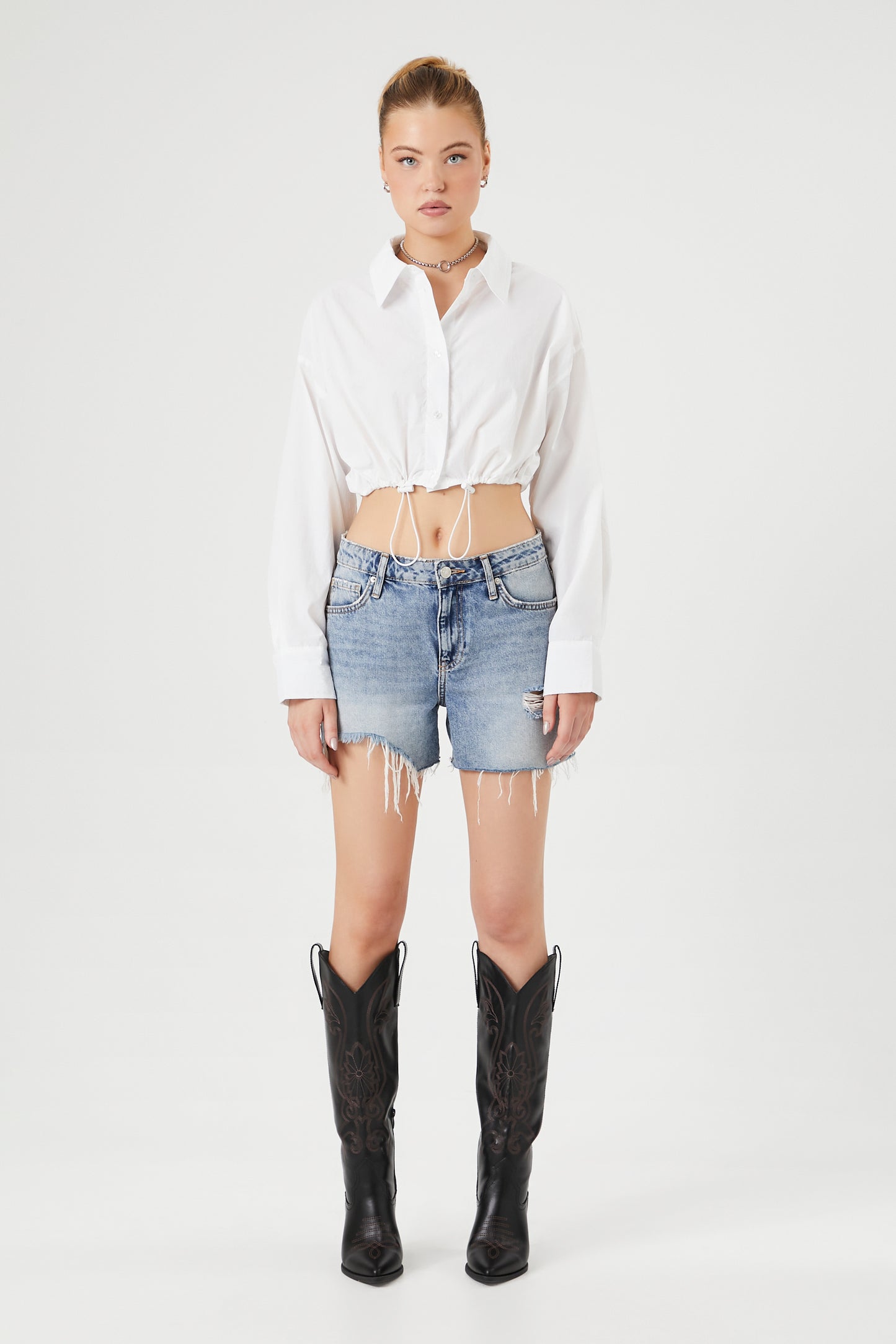 CAMISA CROPPED OVERSIZE