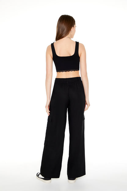 PANTALON DE LINO WIDE-LEG
