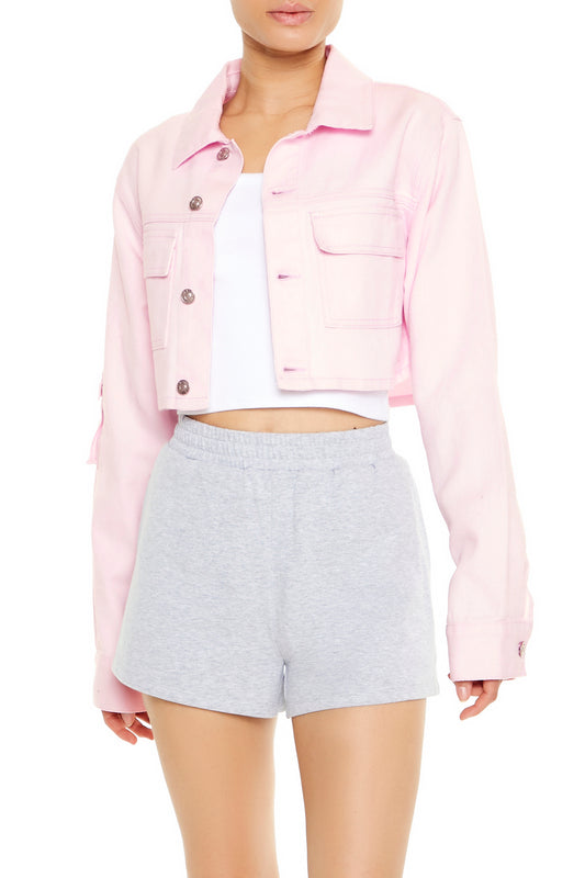 CHAQUETA CROPPED DENIM