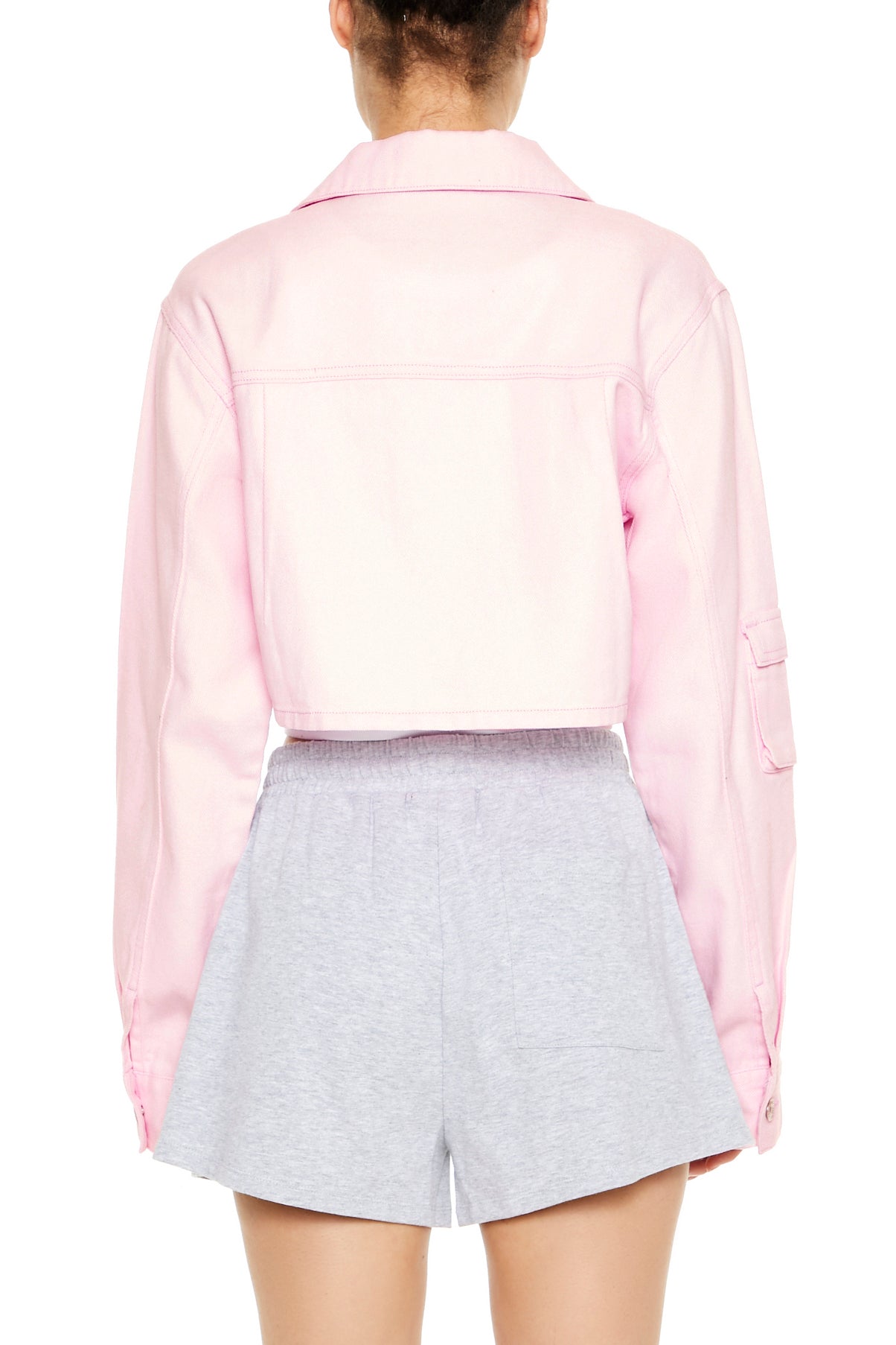 CHAQUETA CROPPED DENIM