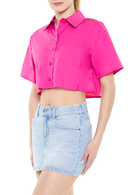 CAMISA MANGA CORTA CROPPED