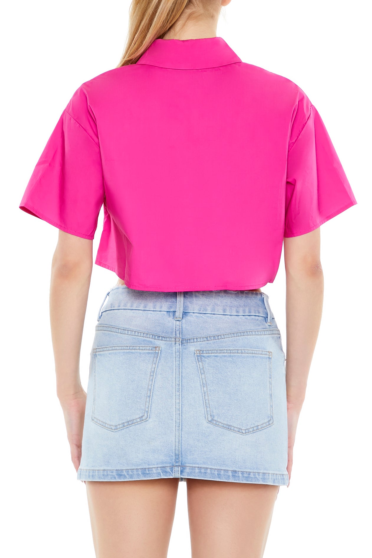CAMISA MANGA CORTA CROPPED