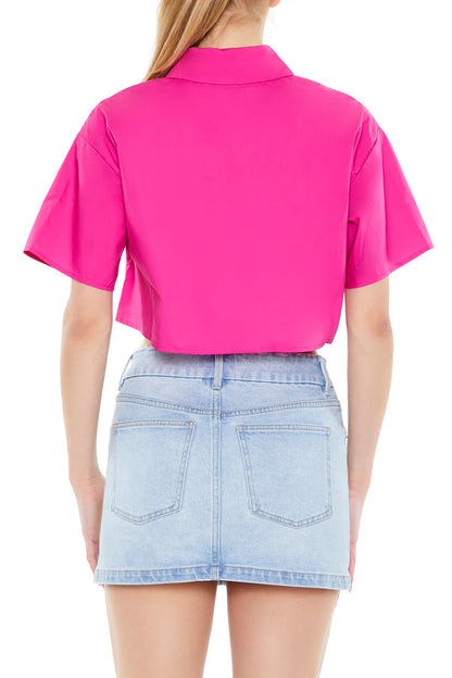 CAMISA MANGA CORTA CROPPED