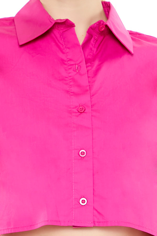 CAMISA MANGA CORTA CROPPED