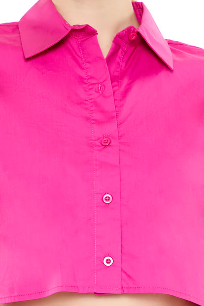 CAMISA MANGA CORTA CROPPED