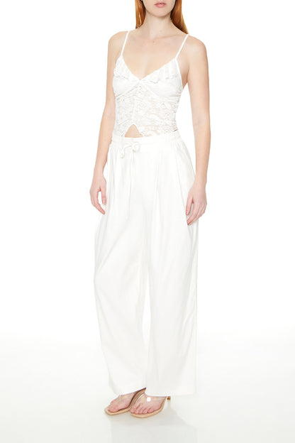 PANTALON DE LINO CON PINZAS