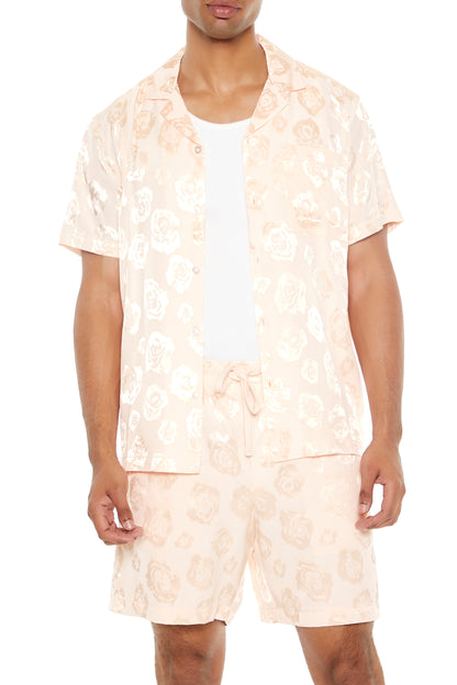 CAMISA DE SATÍN CON ESTAMPADO FLORAL