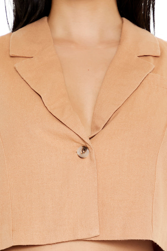 CAMISA CROPPED DE LINO