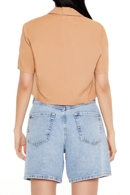 CAMISA CROPPED DE LINO