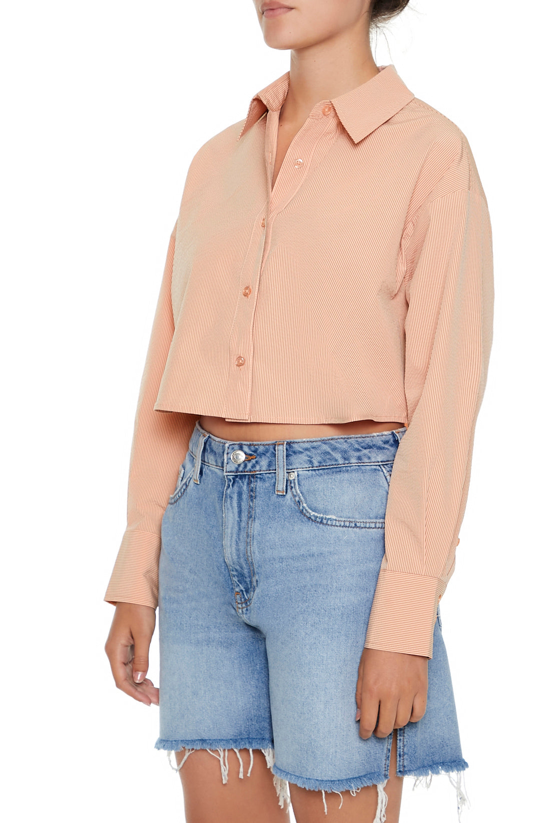 CAMISA CROPPED MANGA LARGA