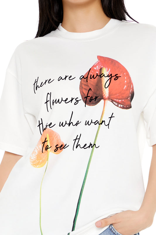 POLERA OVERSIZED LOGO "FLORES"