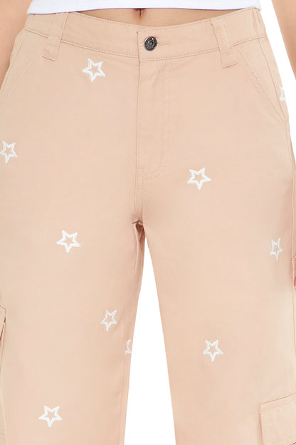 PANTALON CARGO CON PRINT DE ESTRELLAS