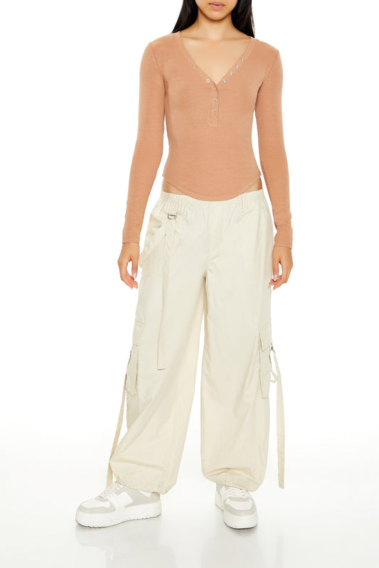 TOP MANGALARGA CON DETALLE DE BOTONES EN EL ESCOTE