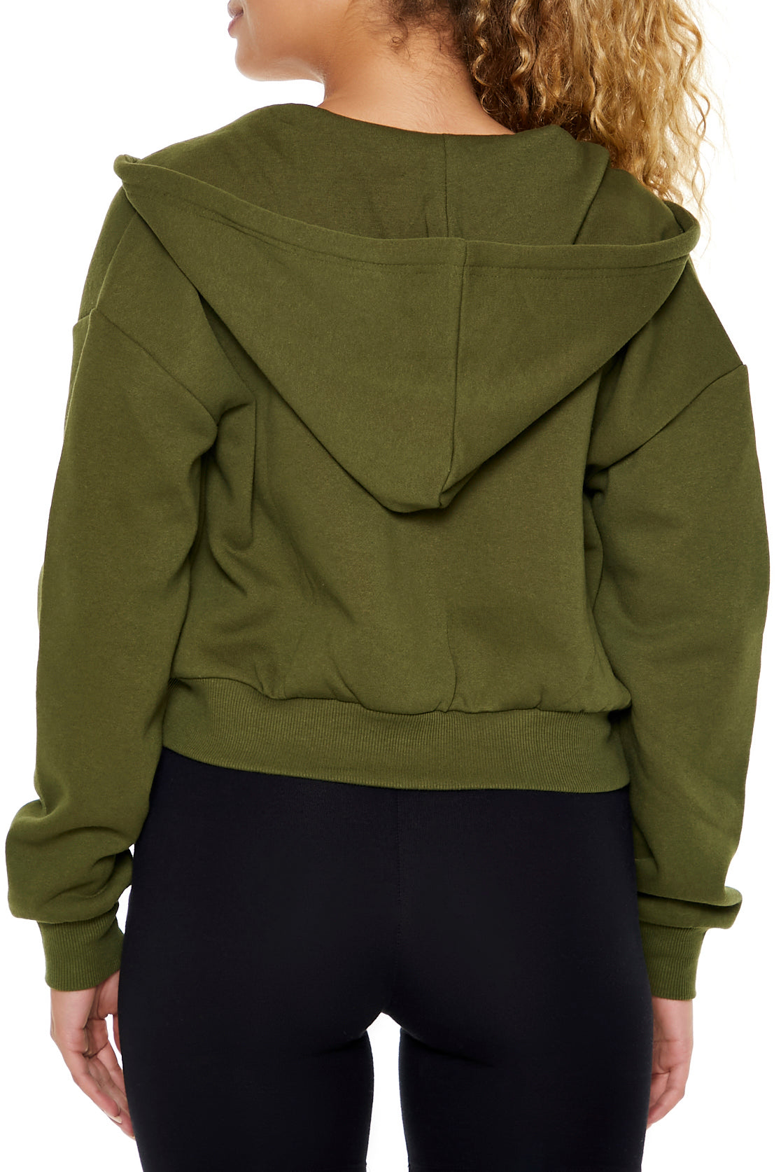 SUDADERA CROPPED CON CAPUCHA