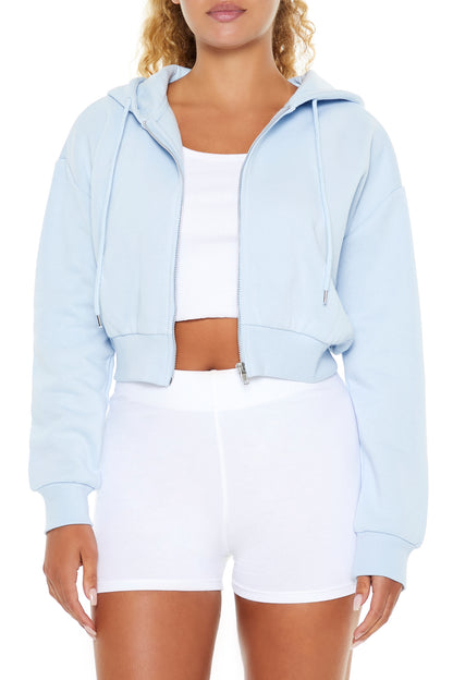 SUDADERA CROPPED CON CAPUCHA