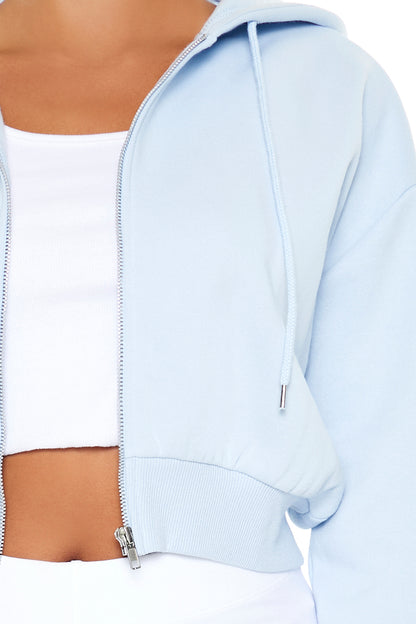 SUDADERA CROPPED CON CAPUCHA