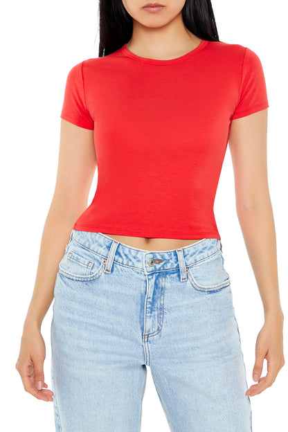 POLERA CROPPED DE ALGODON LICRADO