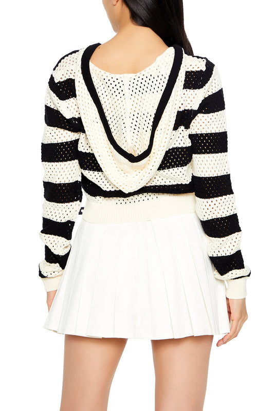 SWEATER TEJIDO CROPPED CON FRANJAS
