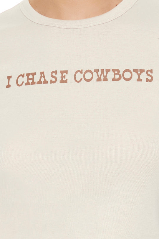 POLERA BABY TEE LOGO "I CHASE COWBOYS"