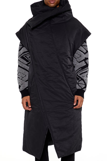 CHALECO PUFFER LARGO/CRUZADO