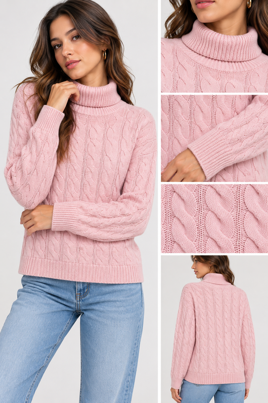 SWEATER TEJIDO, CUELLO ALTO