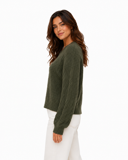 SWEATER TEJIDO OVERSIZED CUELLO EN V