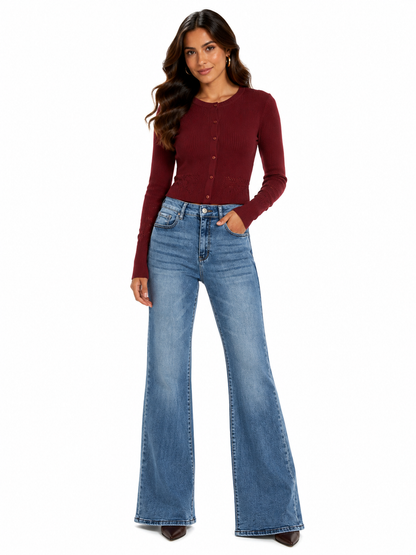 PANTALON DENIM FLARE CLÁSICO