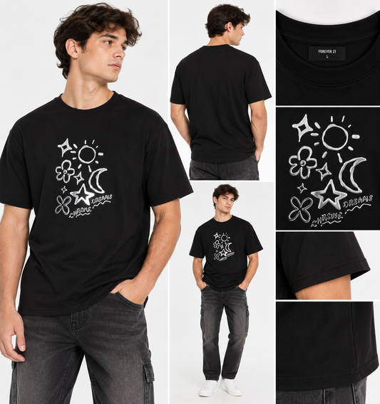 POLERA LOGO "CHROME DREAMS METALLIC"